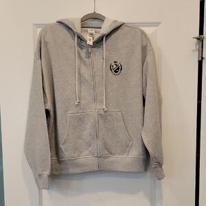 PINK Victoria's Secret Ivy Fleece Campus Full Zip Hoodie Sweatshirt Small NWT